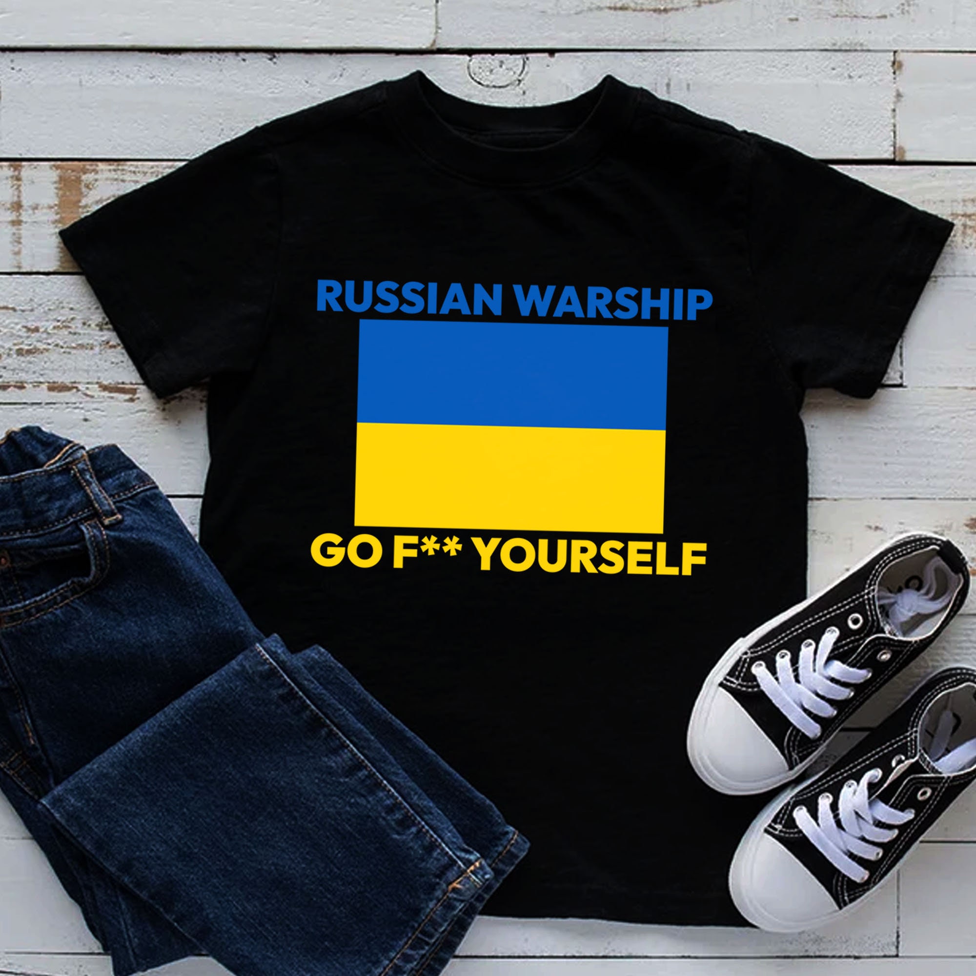 Go F*ck Yourself Russian Warship Anti Putin Stop The War Shirt