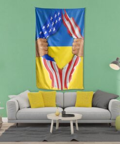 Support I Stand With Ukraine American Flag Ukrainian