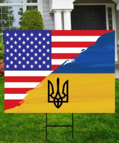 I Stand With Ukraine Stop War Yard Sign