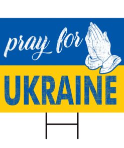 Coroplast We Stand With Ukraine Support Ukraine Yard Sign