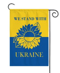 Ukrainian We Stand With Ukraine World Peace Flag