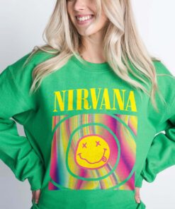 Nirvana Smiley Face Inspired Crewneck Sweatshirt