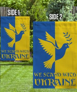 I Stand With Ukraine Support Flag Peace For