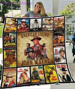 John Wayne Actor Movie Legend Quilt Blanket