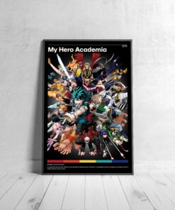 My Hero Academia Anime Kohei Horikoshi Minimalist Poster