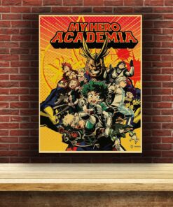 My Hero Academia Retro Poster Wall Decor