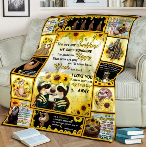 My Only Sunshine Sloth Lover Blanket