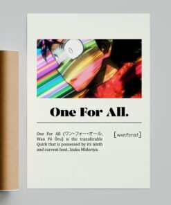 One For All Poster Definition Print Anime My Hero Academia