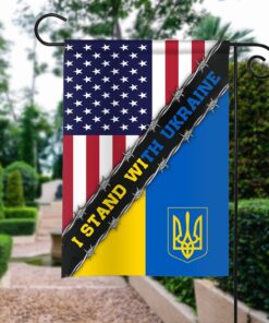 Pray For Ukraine I Stand With Peace Not War Flag
