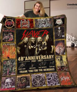 Slayer Thrash Metal Band 40th Anniversary Albums Poster Cover Music Blanket