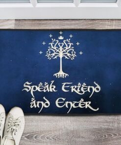 Speak Friend And Enter Lord Of The Rings Funny Doormat