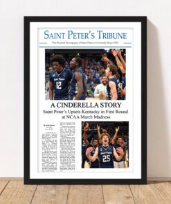 St Peters Peacocks Front Page Newspaper After Kentucky Upset In The 2022 Poster