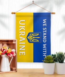 Stand With Ukraine Garden Flag