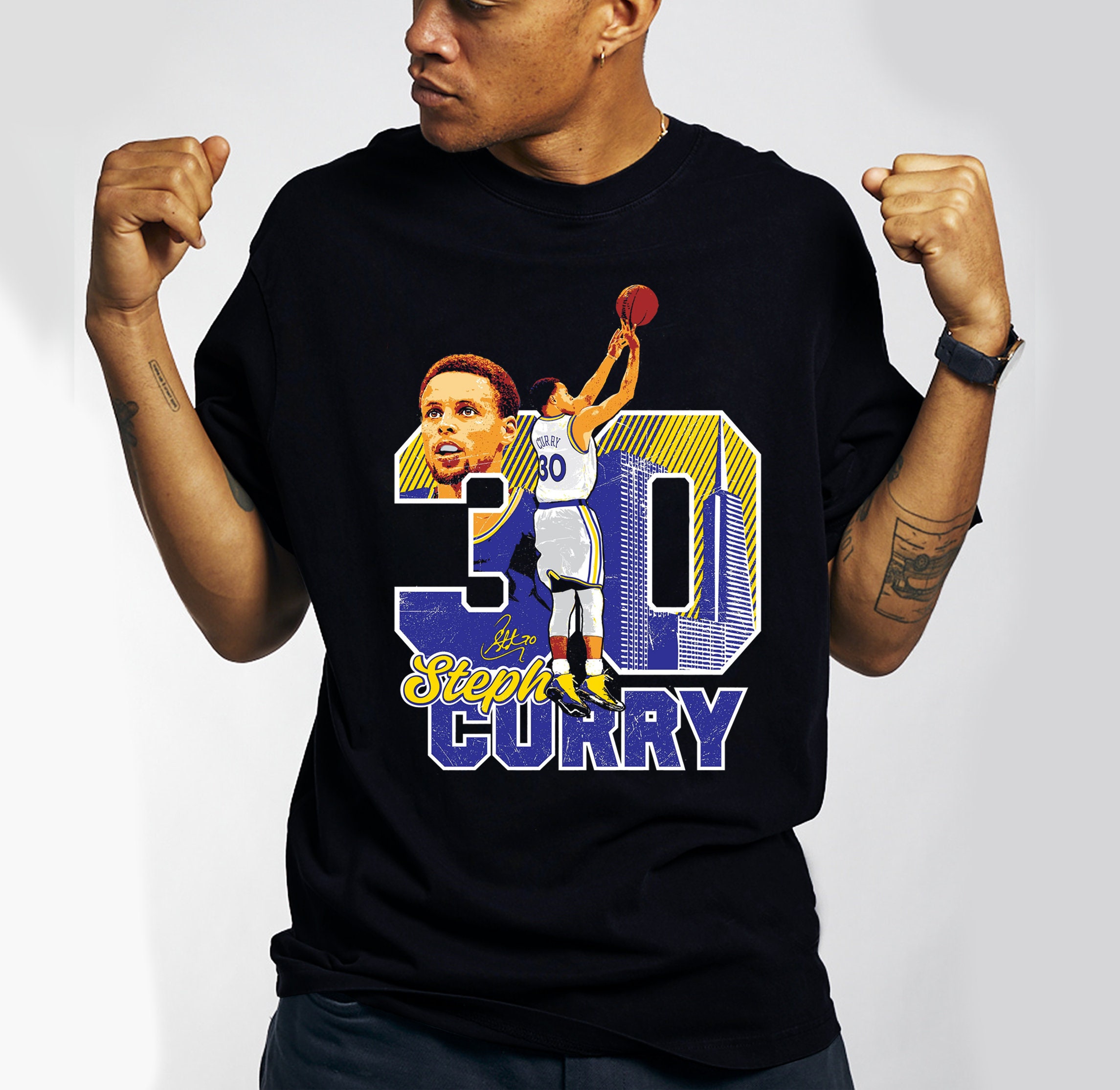 Retro Golden State Warriors Comic Book Stephen Curry T-Shirt from Homage.