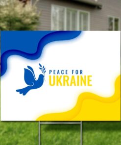 Support For Ukraine Yard Sign I Stand With
