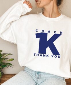 Thank You Coach K 1000 Wins Sweatshirt