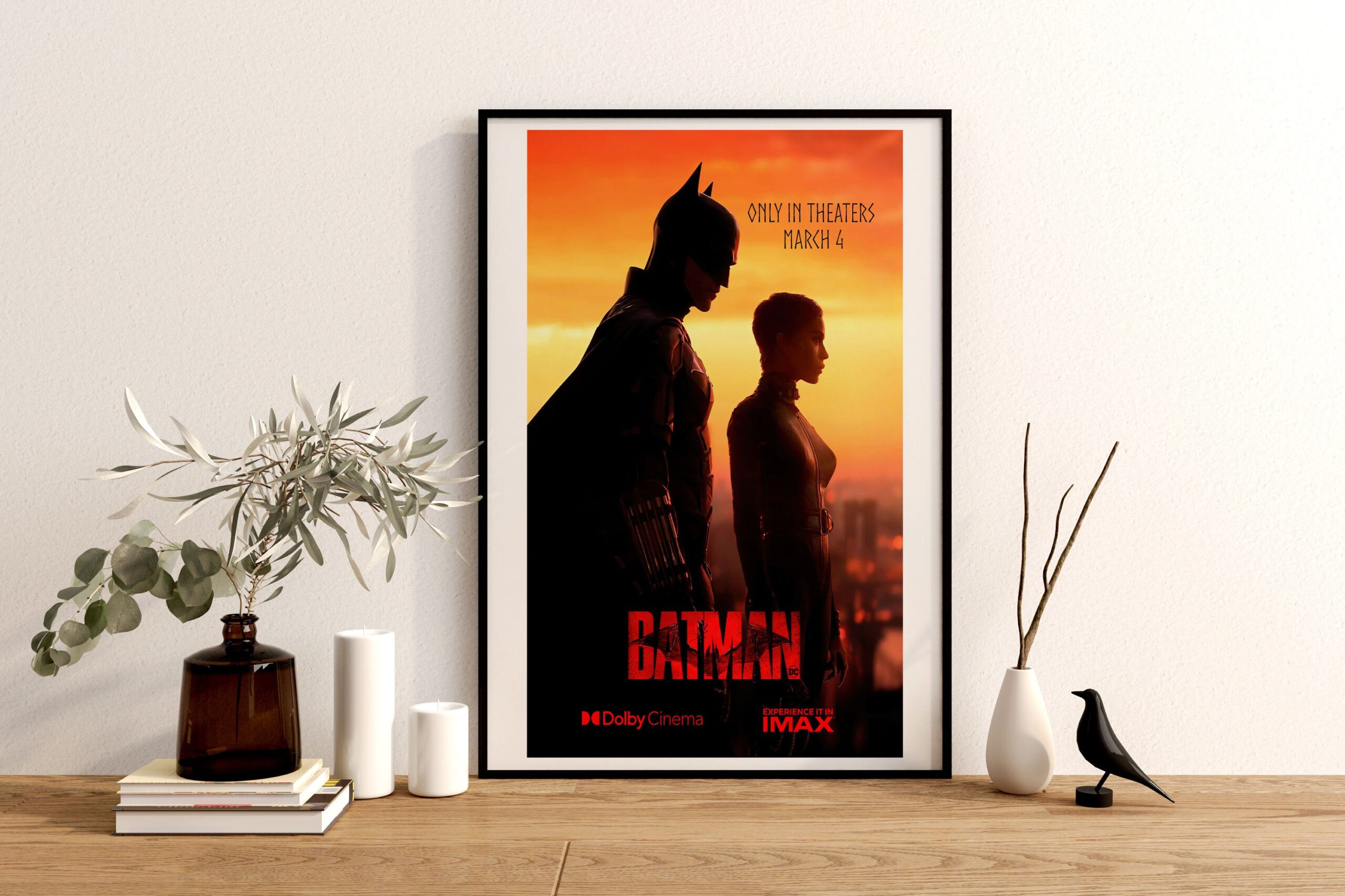 The Bat And Cat 2022 Batman Movie Poster Robert Pattinson