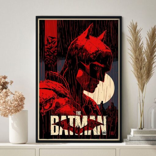 The Batman 2022 Movie Canvas Poster Robert Pattinson