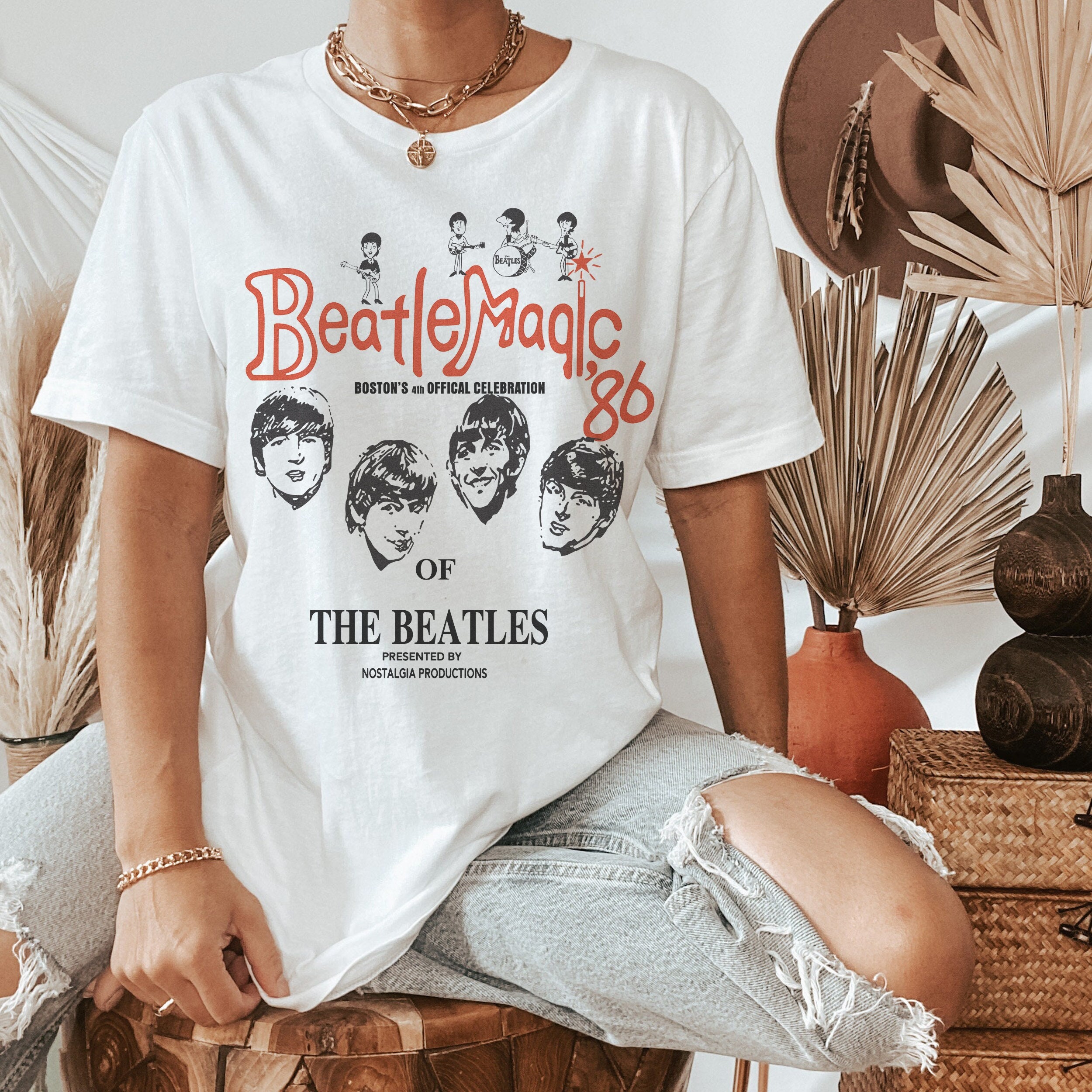 The Beatles Rock And Roll 70s Vintage T Shirt - Teeholly