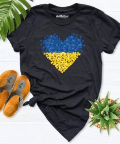 Ukraine Flag Heart Peace In Stop War Shirt