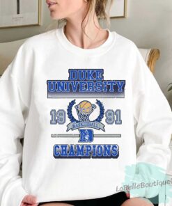 Vintage Duke University 1991 Champions NCAA Blue Devils Logo Shirt