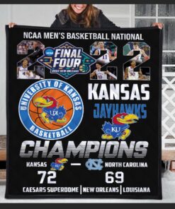 2022 Kansas University Basketball Jayhawks KU National Championship Blanket