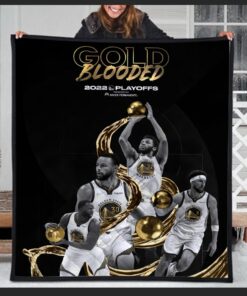 Golden State Warriors 2022 NBA Playoffs Gold Blooded Mantra Blanket