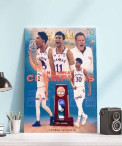 2022 NCAA Champions Kansas Jayhawks March Madness National Champs Poster