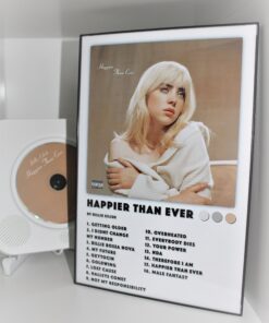 Billie Eilish Happier Than Ever Album Tracklist No Framed Poster
