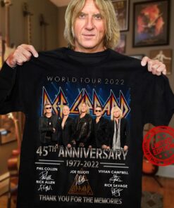 Def Leppard 45th Anniversary 1977 – 2022 Signature Thank You Memories Shirt