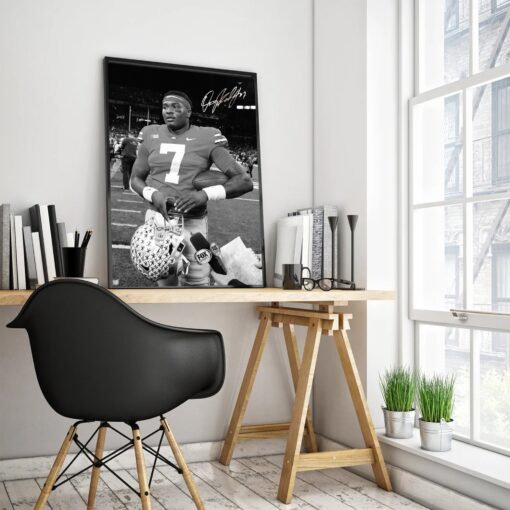 Dwayne Haskins Canvas RIP 1997 2022 Signature Poster Thank You For The Memories