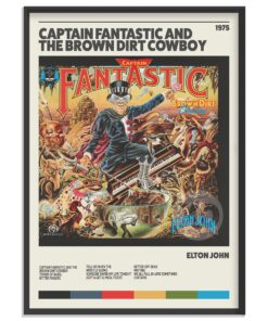 Elton John Captain Fantastic And The Brown Dirt Cowboy Retro Album Poster