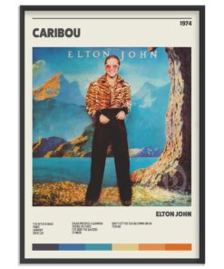 Elton John Caribou Retro Album No Framed Poster