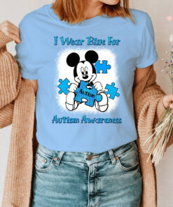 I Wear Blue For Autism Awareness Teacher T Shirt