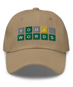 Custom Wordle Hat Baseball Cap Father's Day Hat