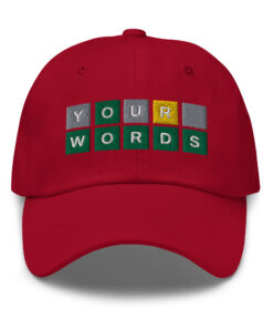 Custom Wordle Hat Baseball Cap Father's Day Hat