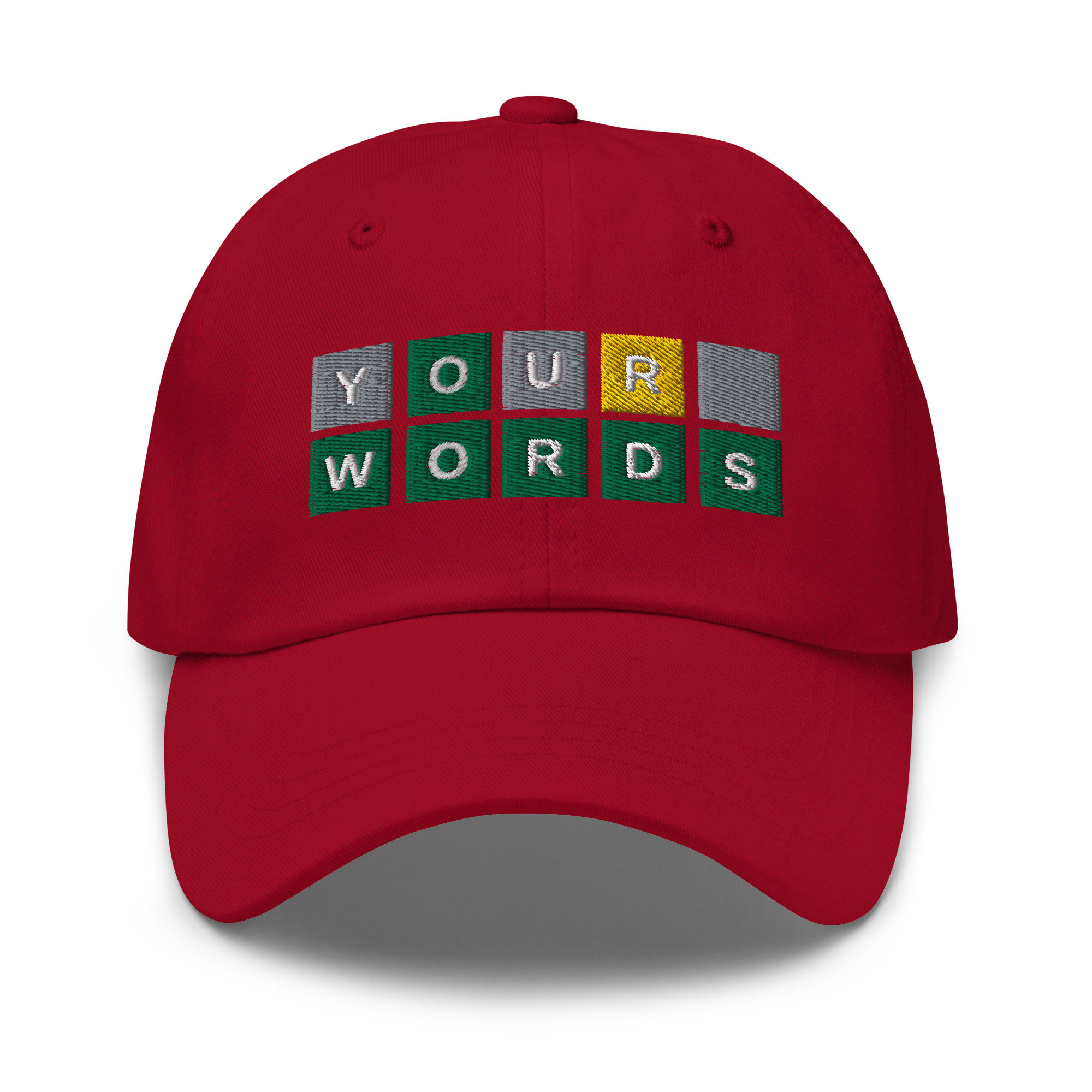 Custom Wordle Hat Baseball Cap Father's Day