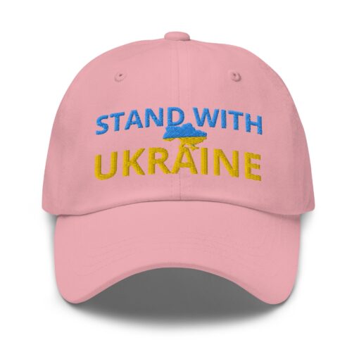I Stand With Ukraine Anti Putin Ukrainian Flag Embroidered Hat