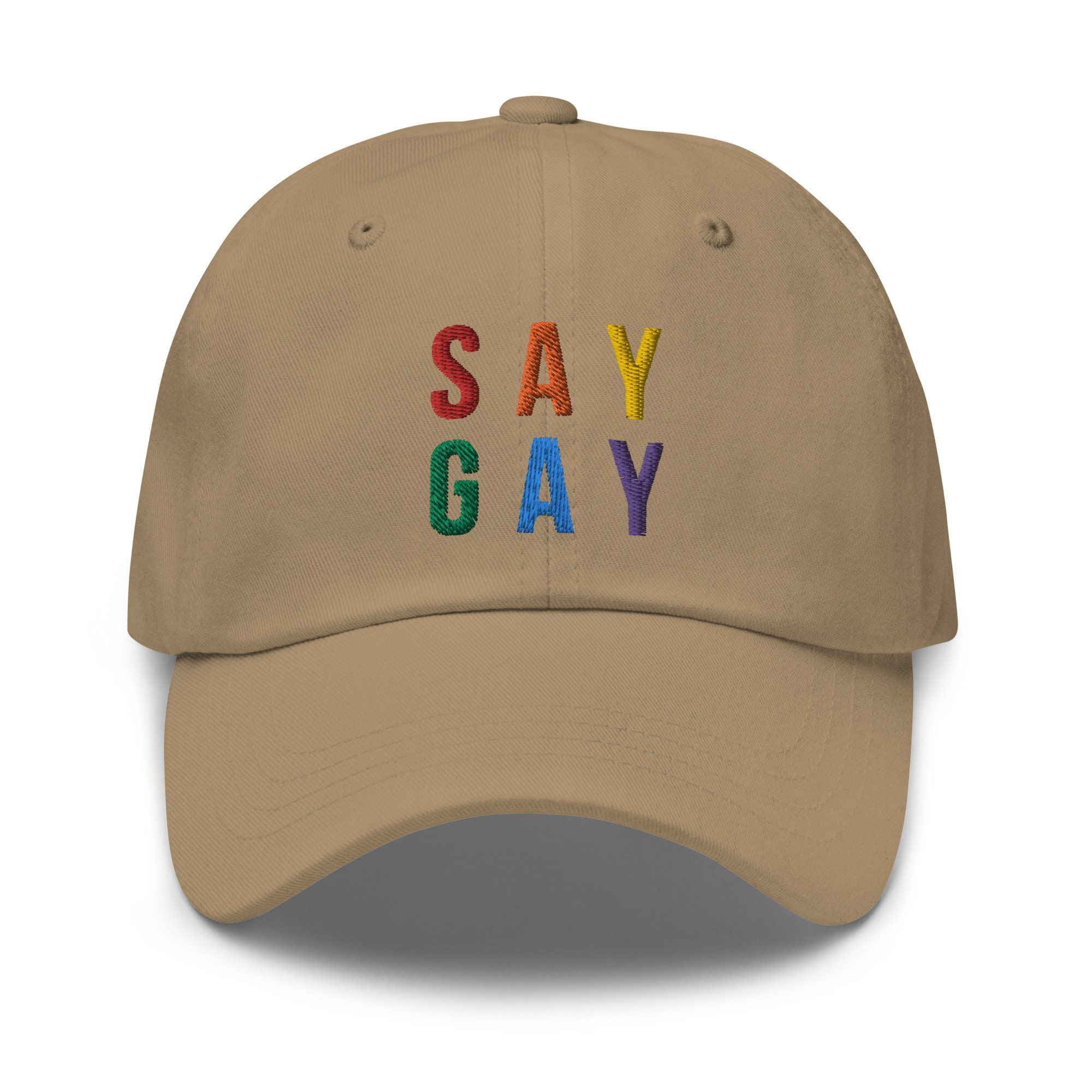 Say Gay Rainbow LGBT Pride Baseball Cap Dad Hat