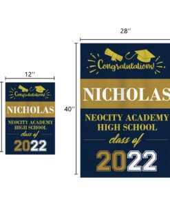 Graduation Senior Flag Class of 2022 Personalized Graduate Garden Flag