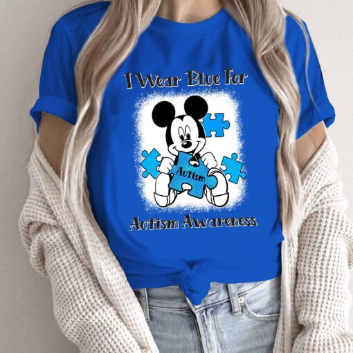 I Wear Blue For Autism Awareness Teacher T Shirt