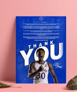 Ochai Agbaji Kansas City Champion Men Basketball No Framed Poster