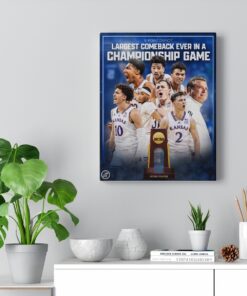 Kansas Jayhawks National 2022 NCAA Champions Poster Canvas Wall Art