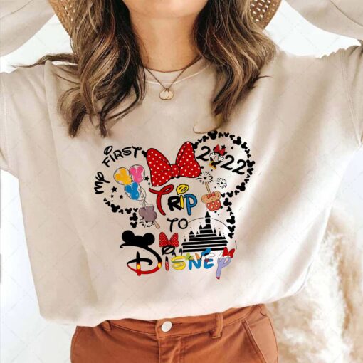 My First Trip To Disney 2022 Mickey Minnie Disneyland Shirt