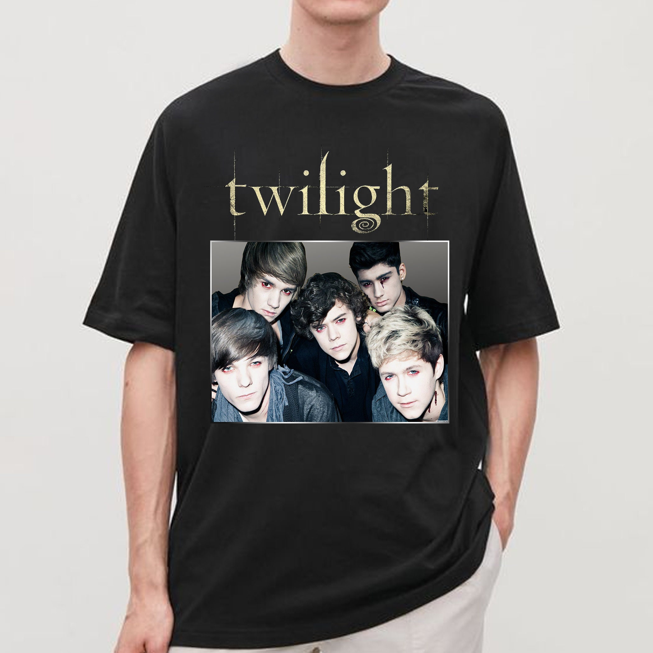 One Direction As Twilight Vintage Harry Styles Shirt – Teeholly