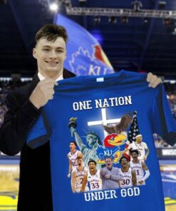 One Nation Under God Basketball Kansas Jayhawks 2021-2022 NCCA Fans T Shirt