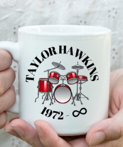 Taylor Hawkins Red Drum Legends Never Die Ceramic Coffee Mug