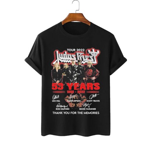 Tour 2022 Judas Priest 53 Years 1969-2022 Memories Signatures Shirt