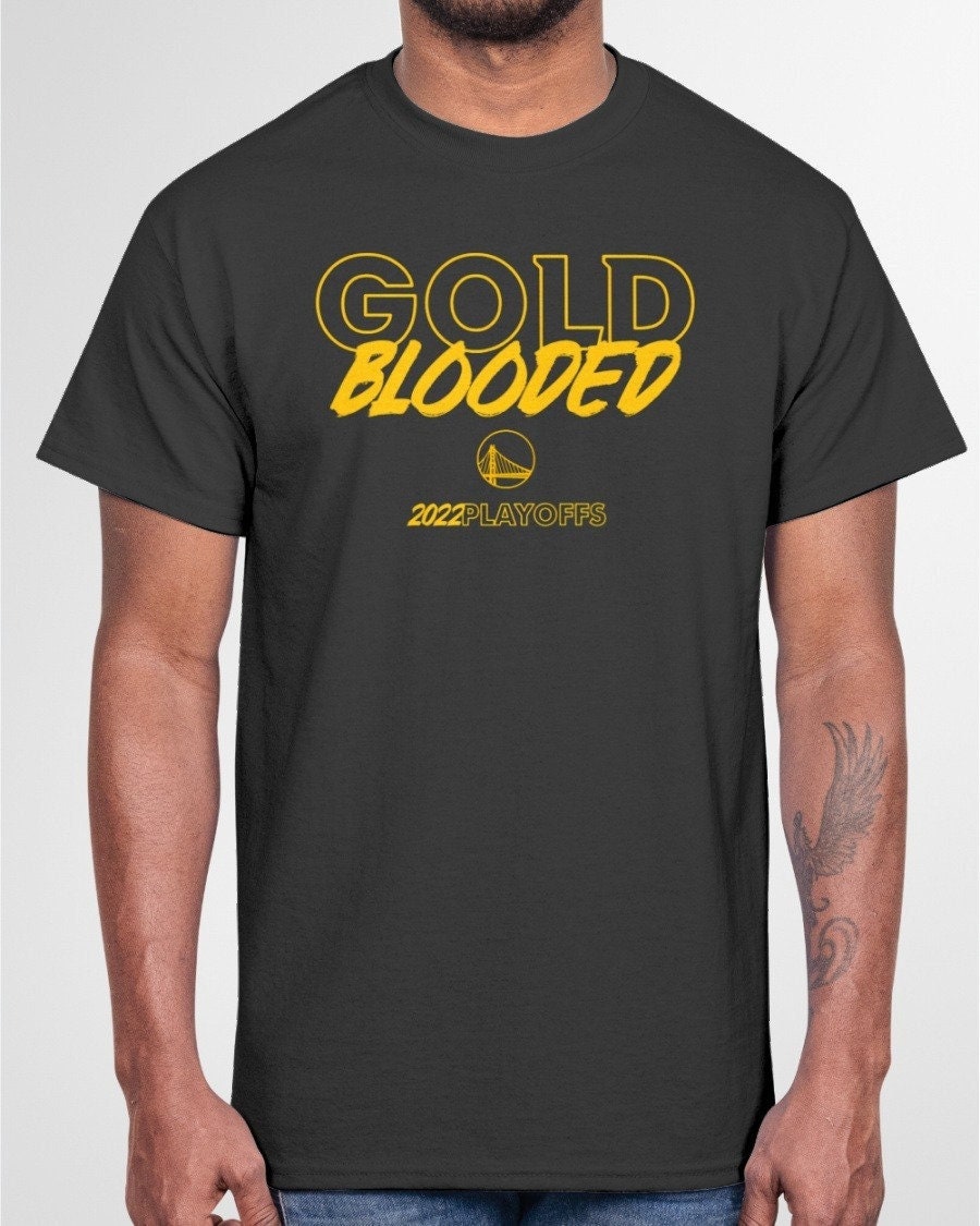 Gold Blooded Logo Shirt, 2023 Nba Playoffs T Shirt - High-Quality